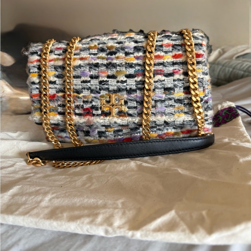 NWOT Tory Burch Kira
Tweed Convertible purse